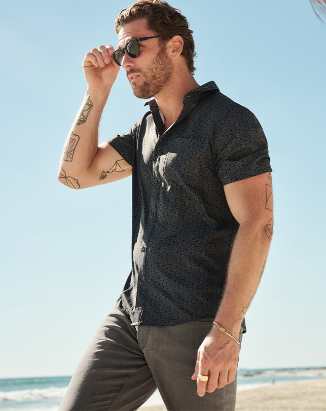Travis Mathew Sale Techwoven Country Mile Button-Up Men