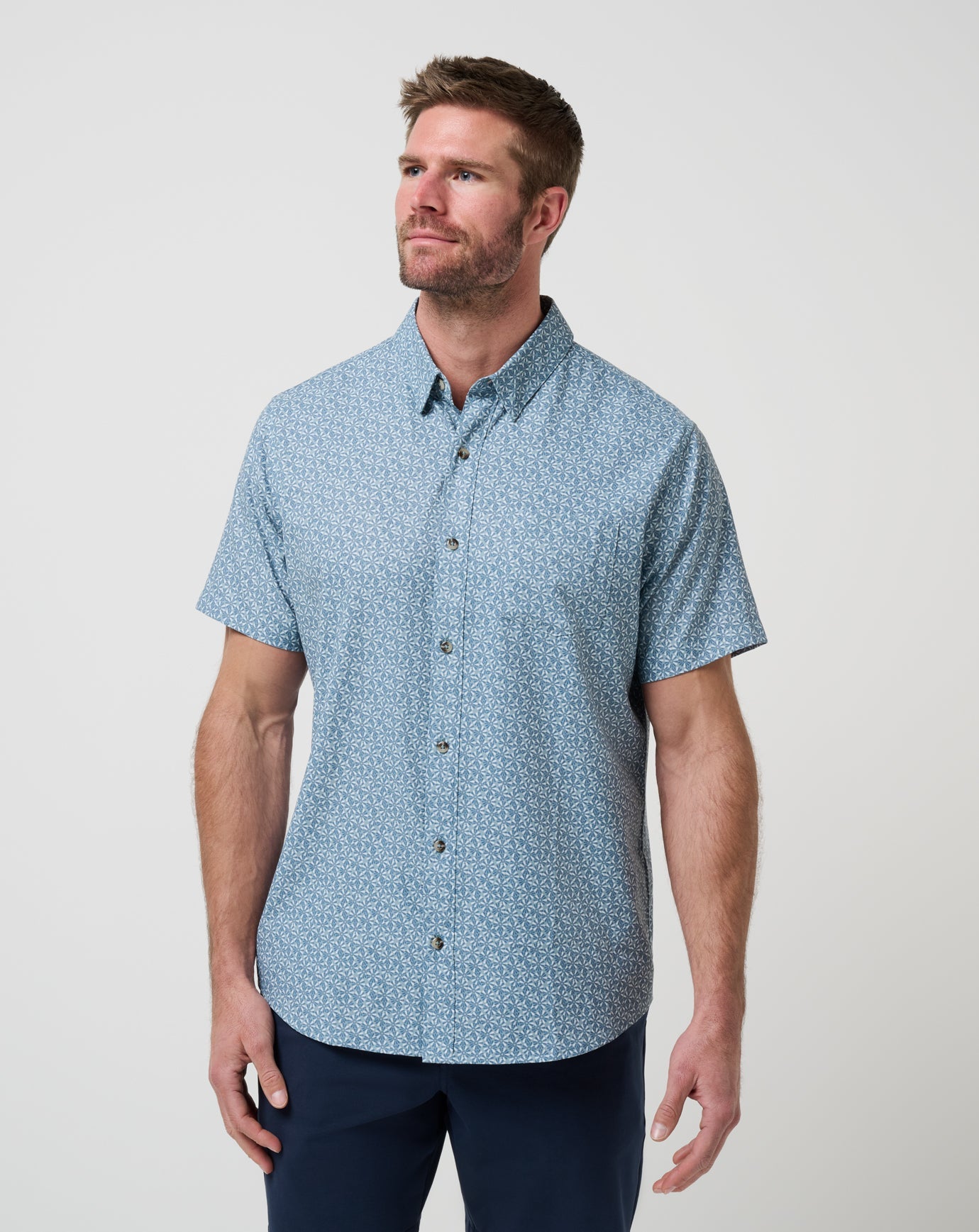 Travis Mathew US Techwoven Country Mile Button-Up Men
