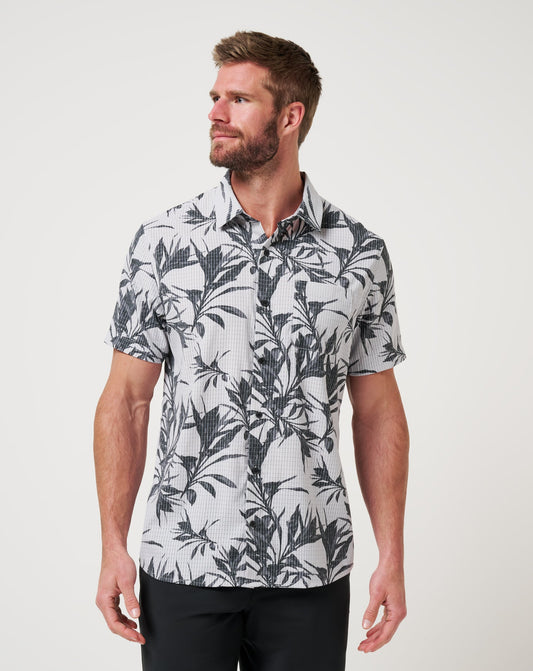 Travis Mathew Online Light Map Button-Up Men