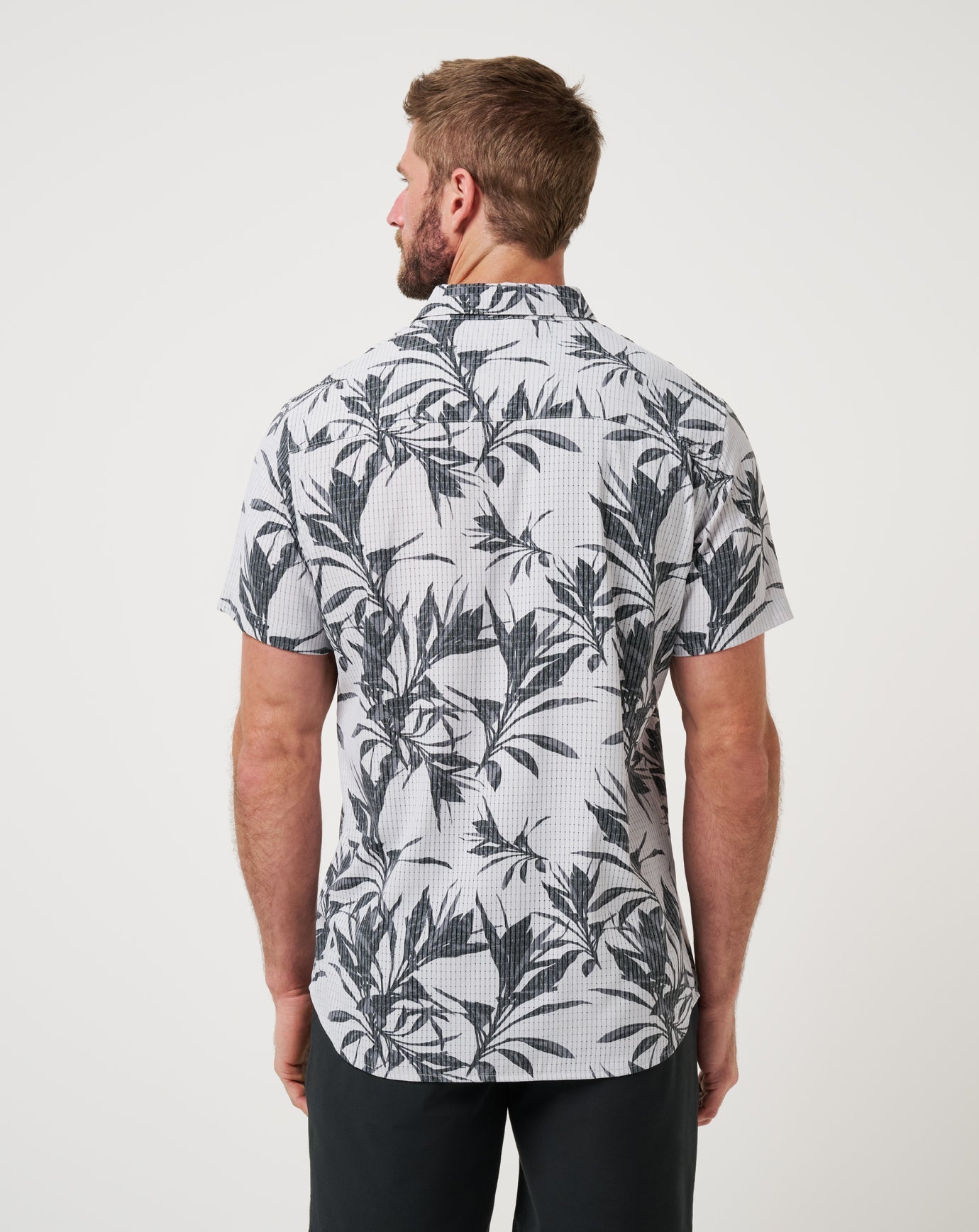 Travis Mathew Online Light Map Button-Up Men