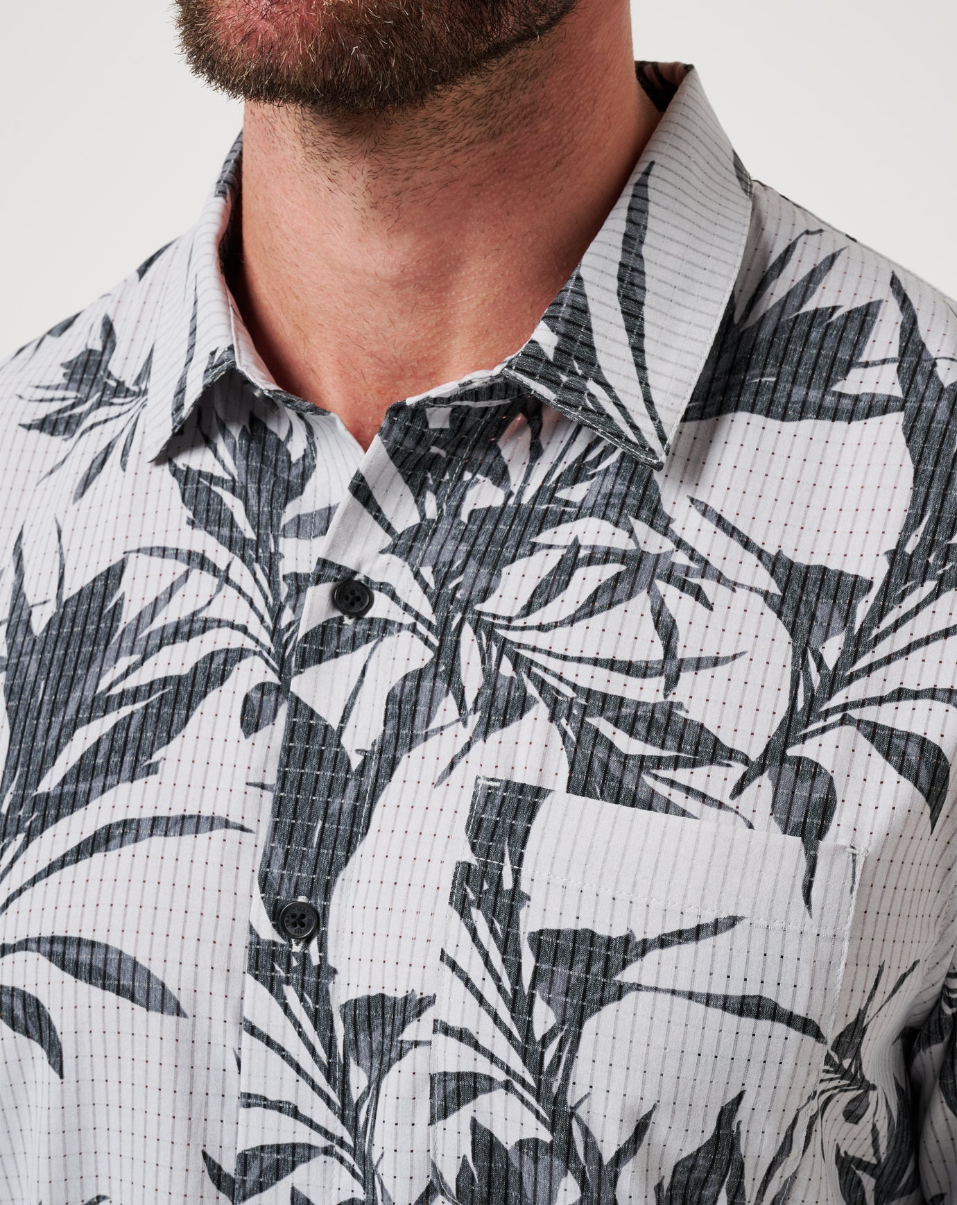 Travis Mathew Online Light Map Button-Up Men