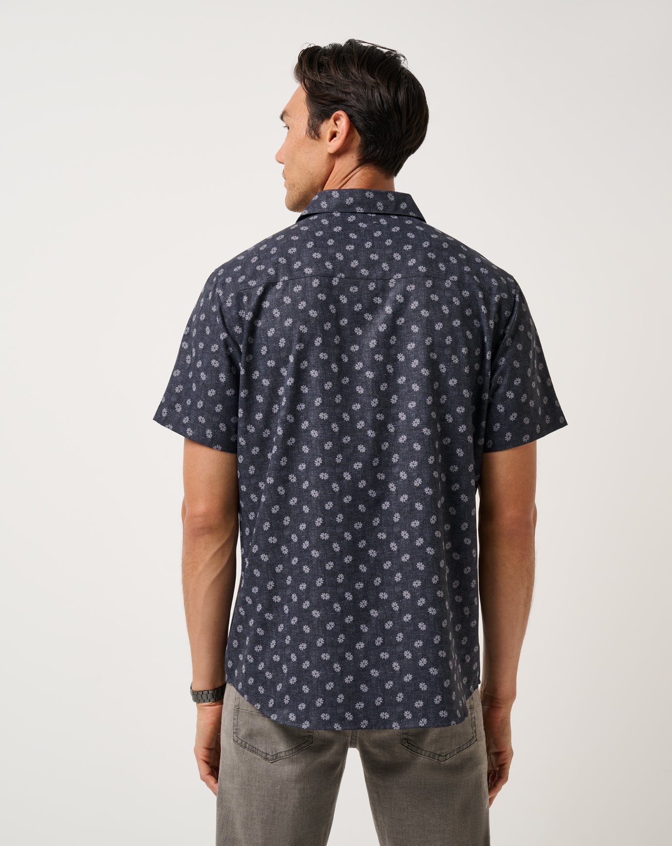 Travis Mathew US Techwoven Grey Wind Button-Up Men