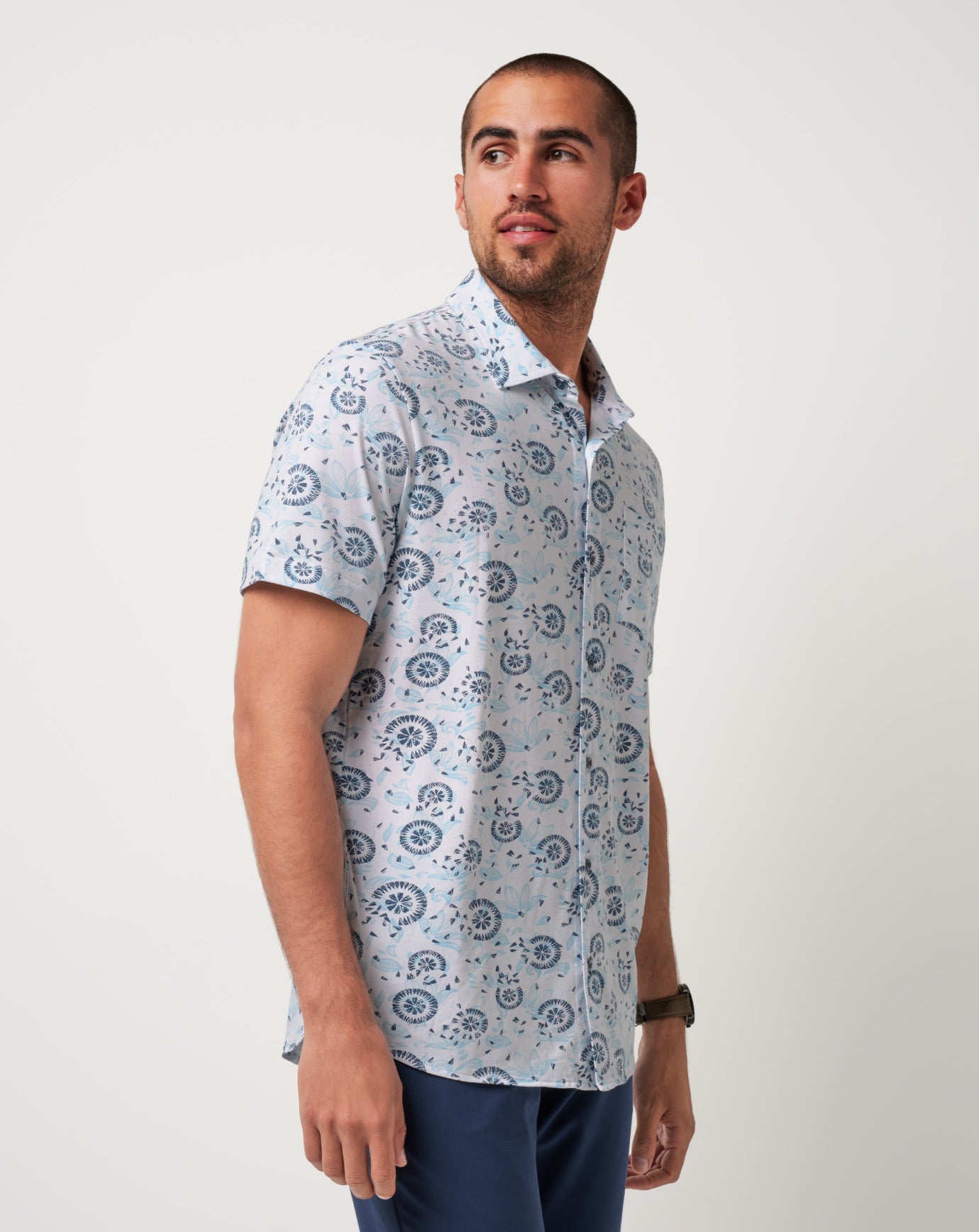 Travis Mathew Online Knit Flourish Button-Up Men