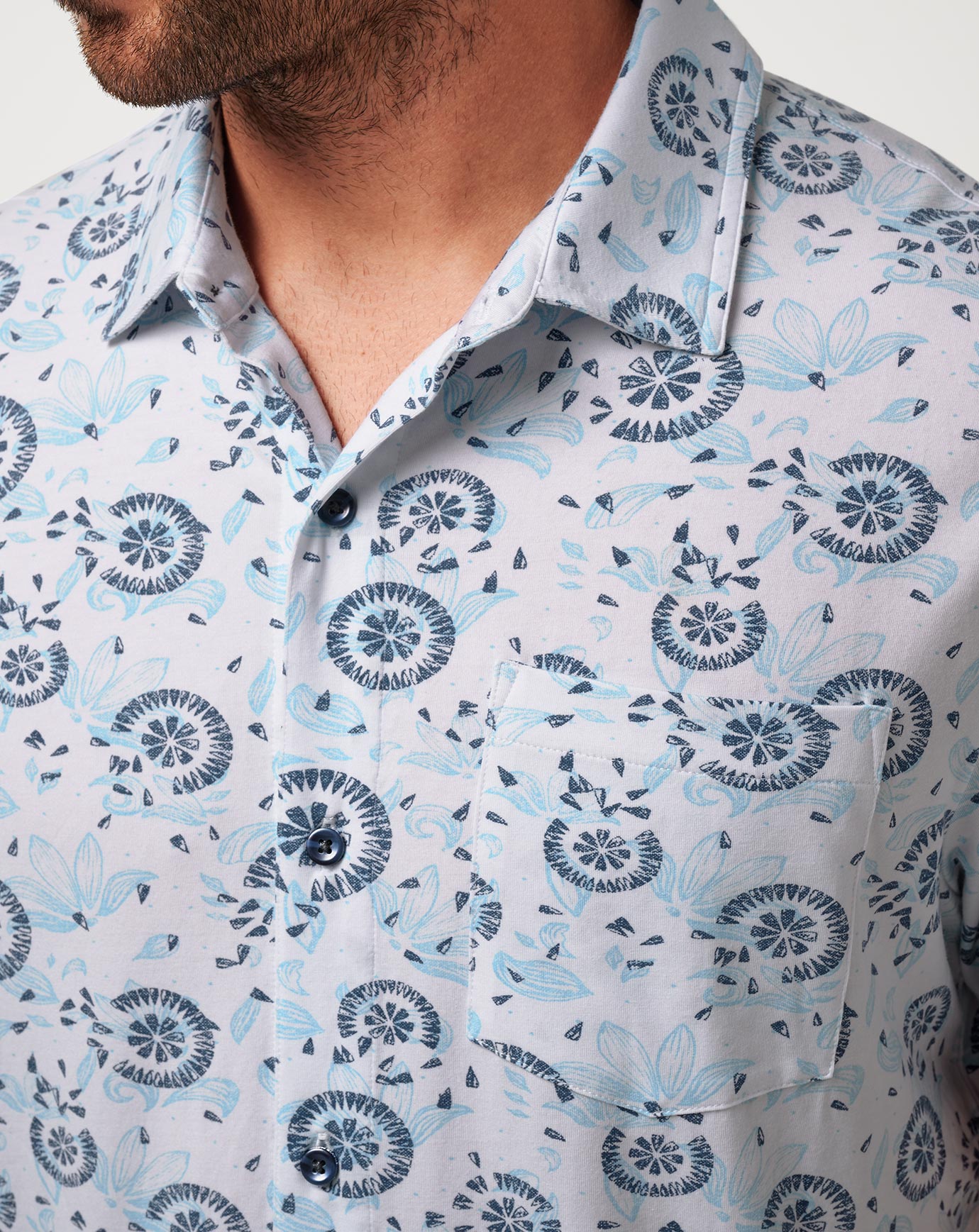 Travis Mathew Online Knit Flourish Button-Up Men