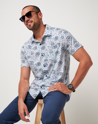Travis Mathew Online Knit Flourish Button-Up Men