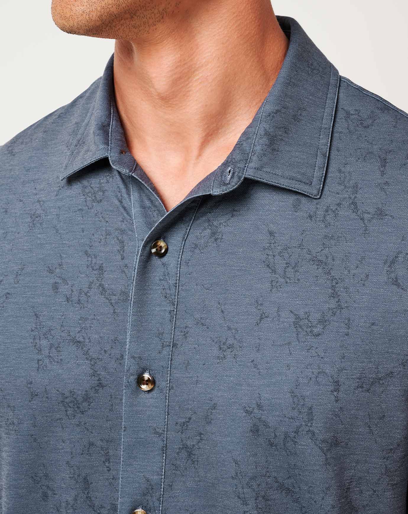 Travis Mathew Discount Knit Featherweight Tides Button-Up Men