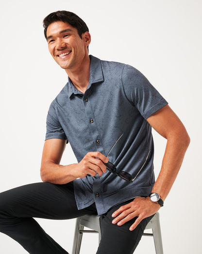 Travis Mathew Discount Knit Featherweight Tides Button-Up Men
