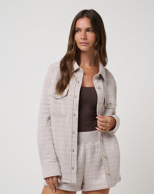 Travis Mathew US Cloud Coastal Quilted Shacket Women