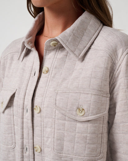 Travis Mathew US Cloud Coastal Quilted Shacket Women