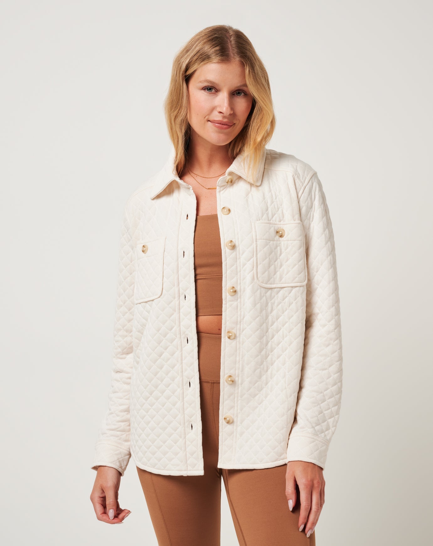 Travis Mathew Online Diamond Quilted Shacket Women