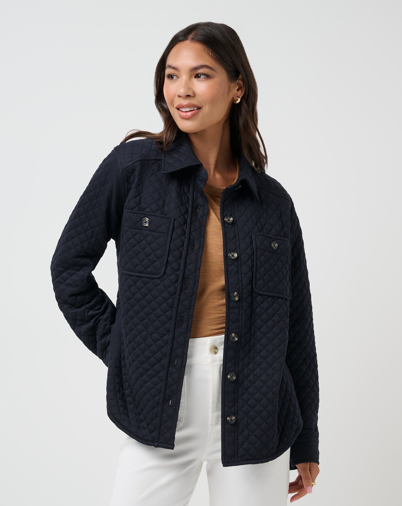 Travis Mathew Outlets Diamond Quilted Shacket Women