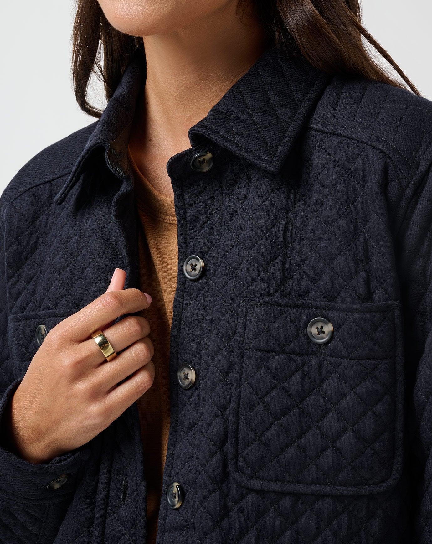 Travis Mathew Outlets Diamond Quilted Shacket Women