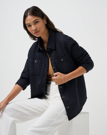 Travis Mathew Outlets Diamond Quilted Shacket Women