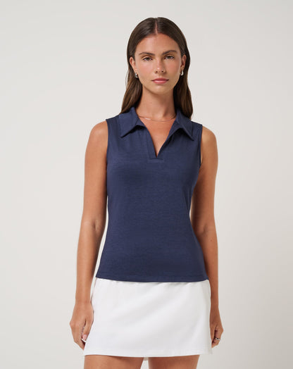 Travis Mathew Outlets Skyloft Light Sleeveless Polo Women|Golf