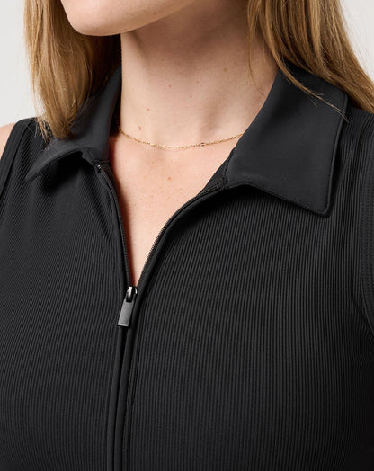 Travis Mathew For Sale Moveknit Rib Zip Polo Women|Golf