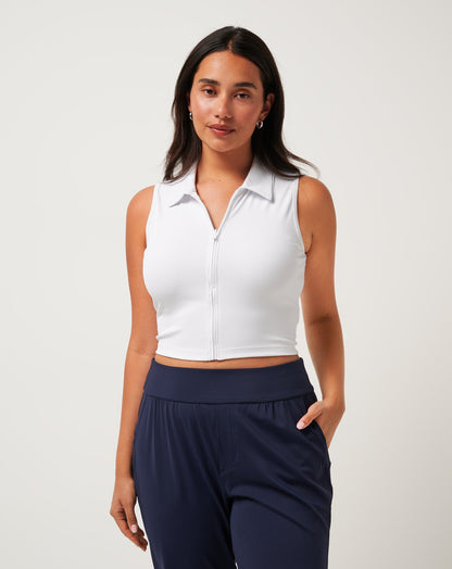 Travis Mathew US Moveknit Rib Zip Polo Women|Golf