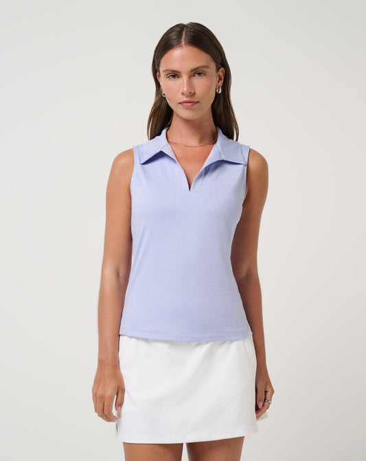 Travis Mathew Sale Skyloft Light Sleeveless Polo Women|Golf