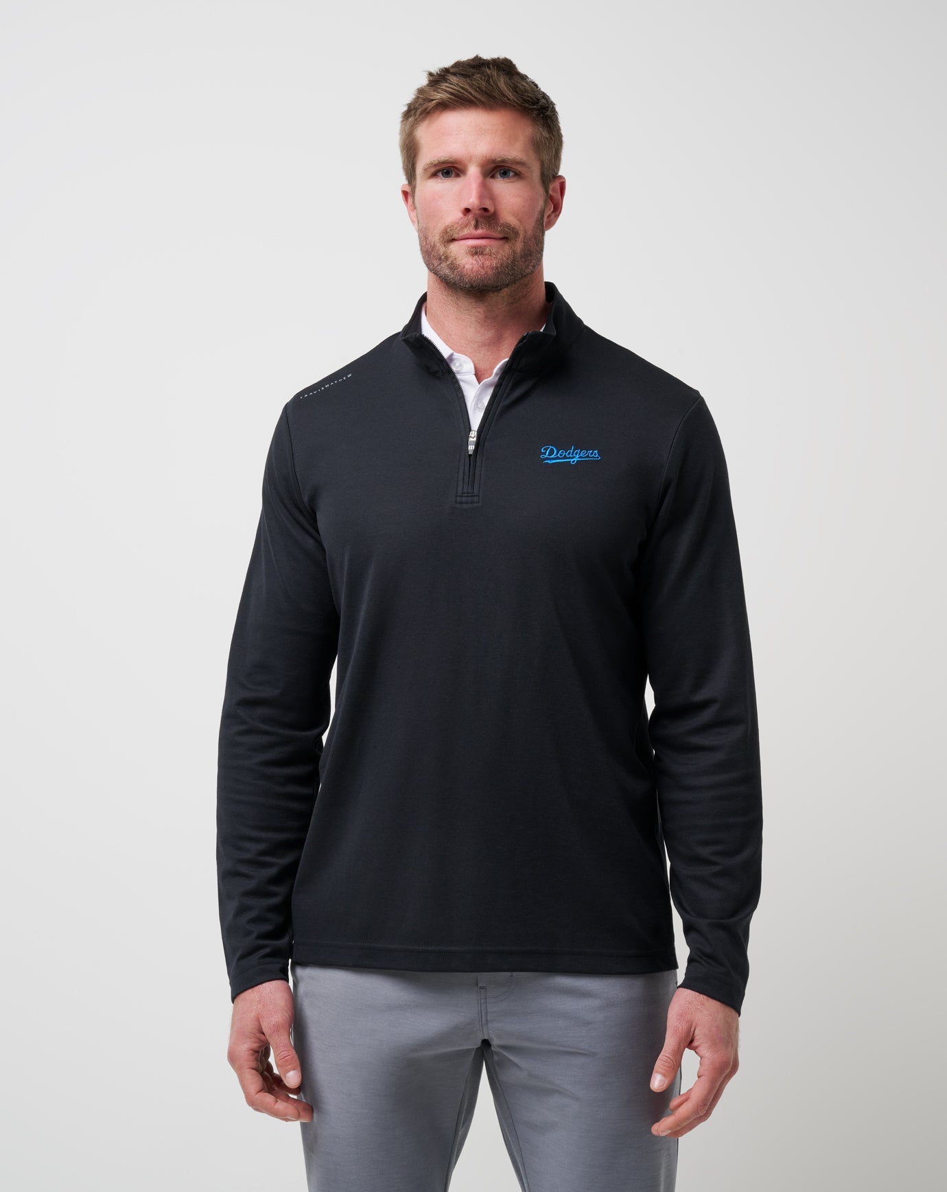 Travis Mathew For Sale Los Angeles Dodgers Time To Tailgate Quarter Zip Game Day|New