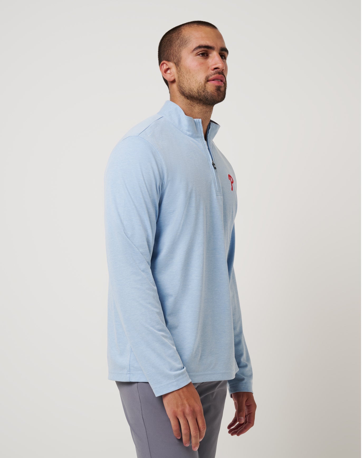 Travis Mathew Online Philadelphia Phillies Time To Tailgate Quarter Zip Game Day|New