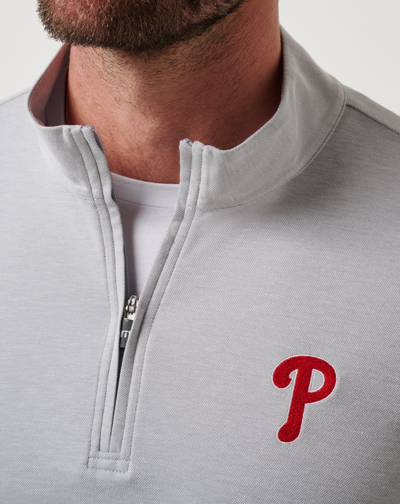 Travis Mathew Sale Philadelphia Phillies Time To Tailgate Quarter Zip Game Day|New