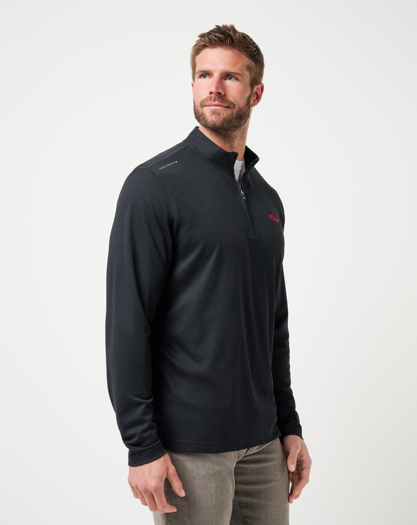 Travis Mathew Online Arkansas Time To Tailgate Quarter Zip Game Day|New