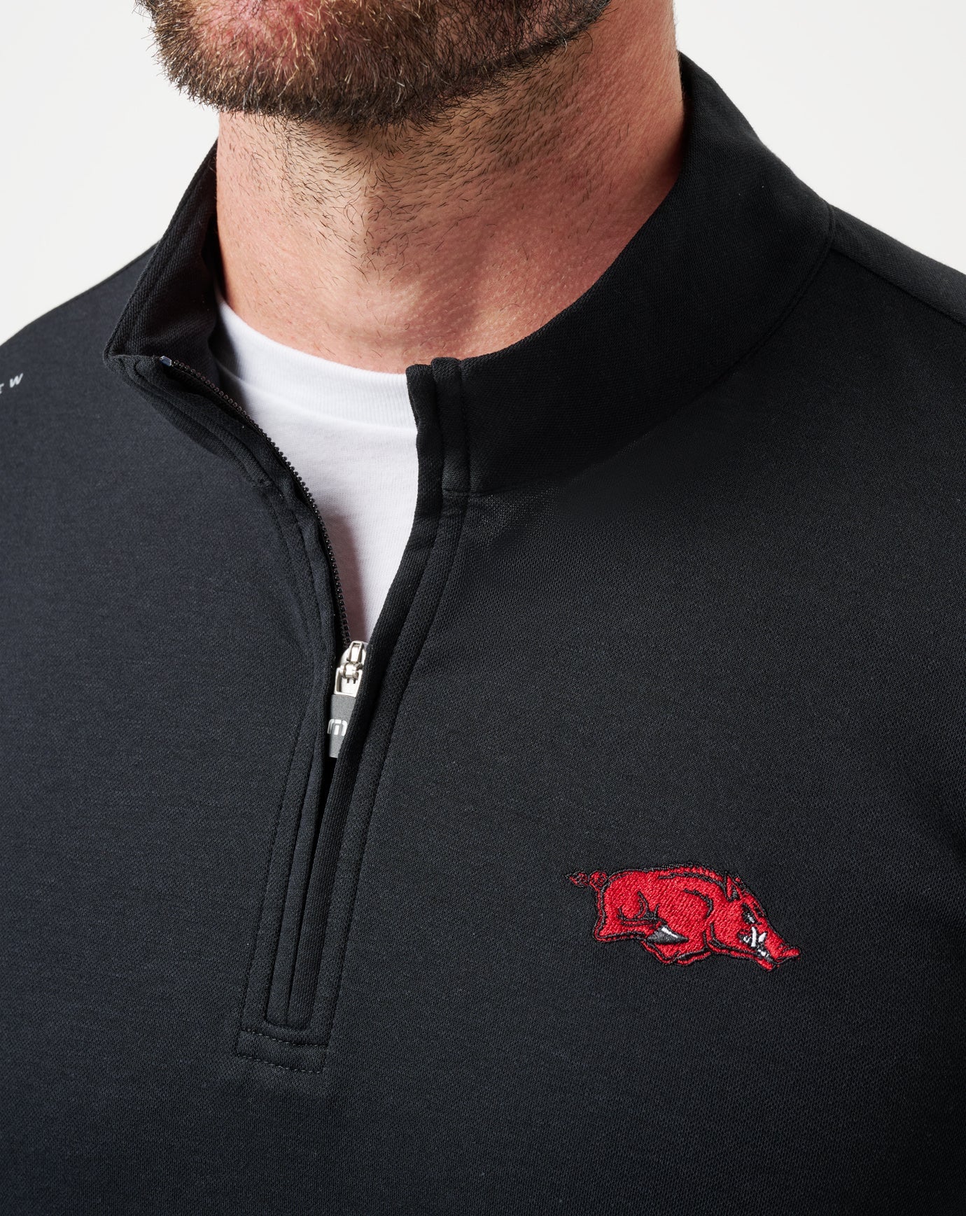 Travis Mathew Online Arkansas Time To Tailgate Quarter Zip Game Day|New