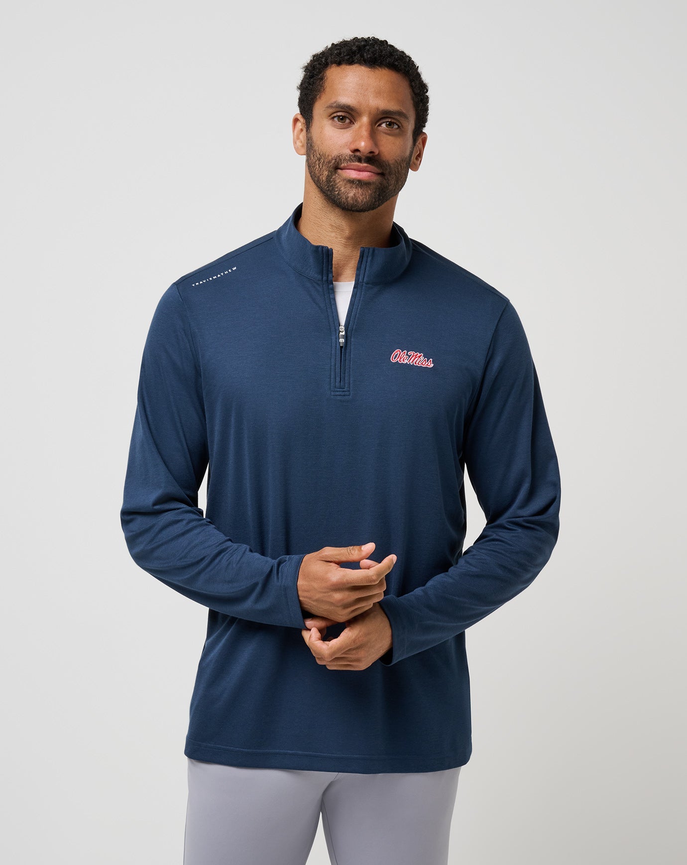 Travis Mathew Discount Mississippi Time To Tailgate Quarter Zip Game Day|New