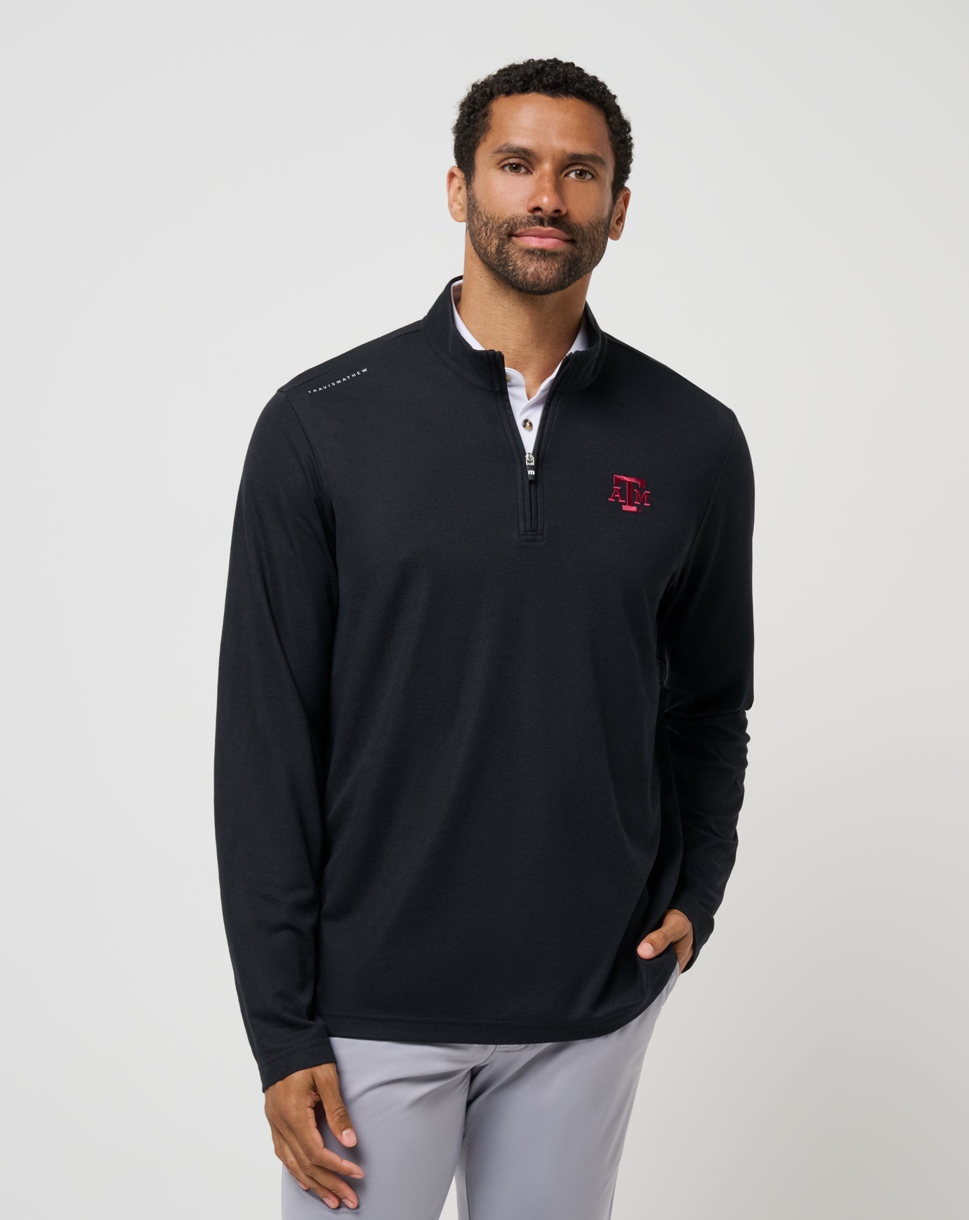 Travis Mathew Discount Texas A&M Time To Tailgate Quarter Zip Game Day|New