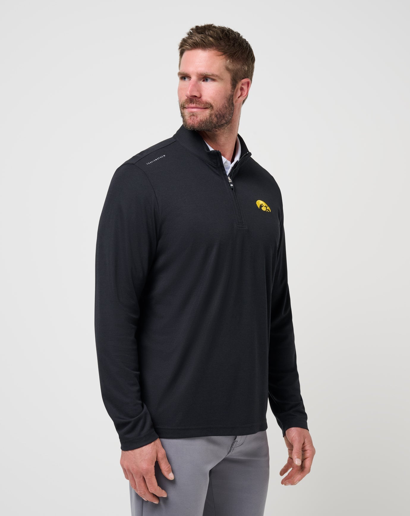 Travis Mathew For Sale Iowa Time To Tailgate Quarter Zip Game Day|New
