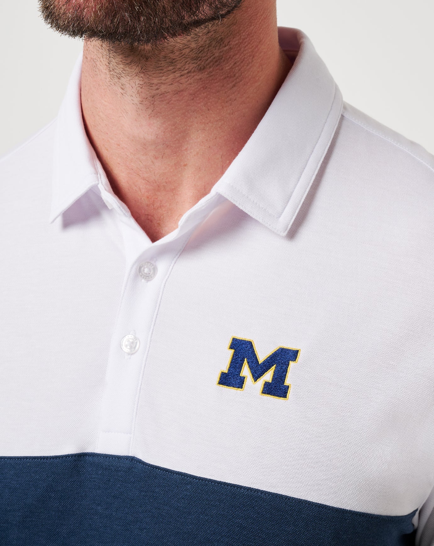 Travis Mathew US Michigan Drop Back Polo Game Day|New