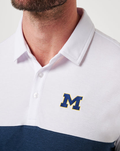 Travis Mathew US Michigan Drop Back Polo Game Day|New