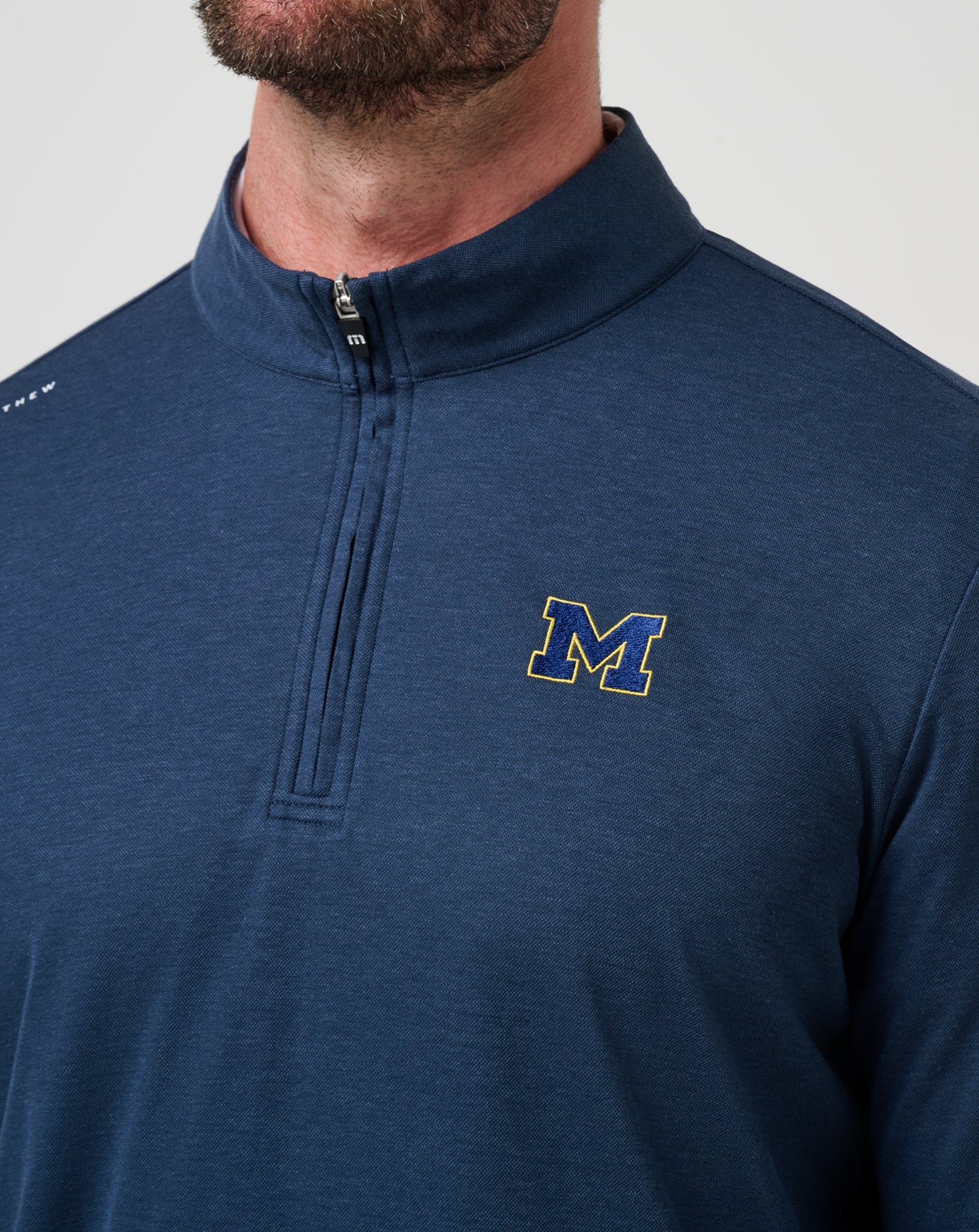 Travis Mathew For Sale Michigan Time To Tailgate Quarter Zip Game Day|New