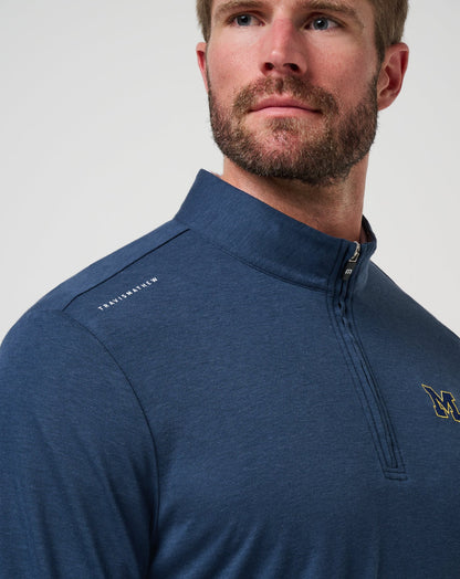 Travis Mathew For Sale Michigan Time To Tailgate Quarter Zip Game Day|New