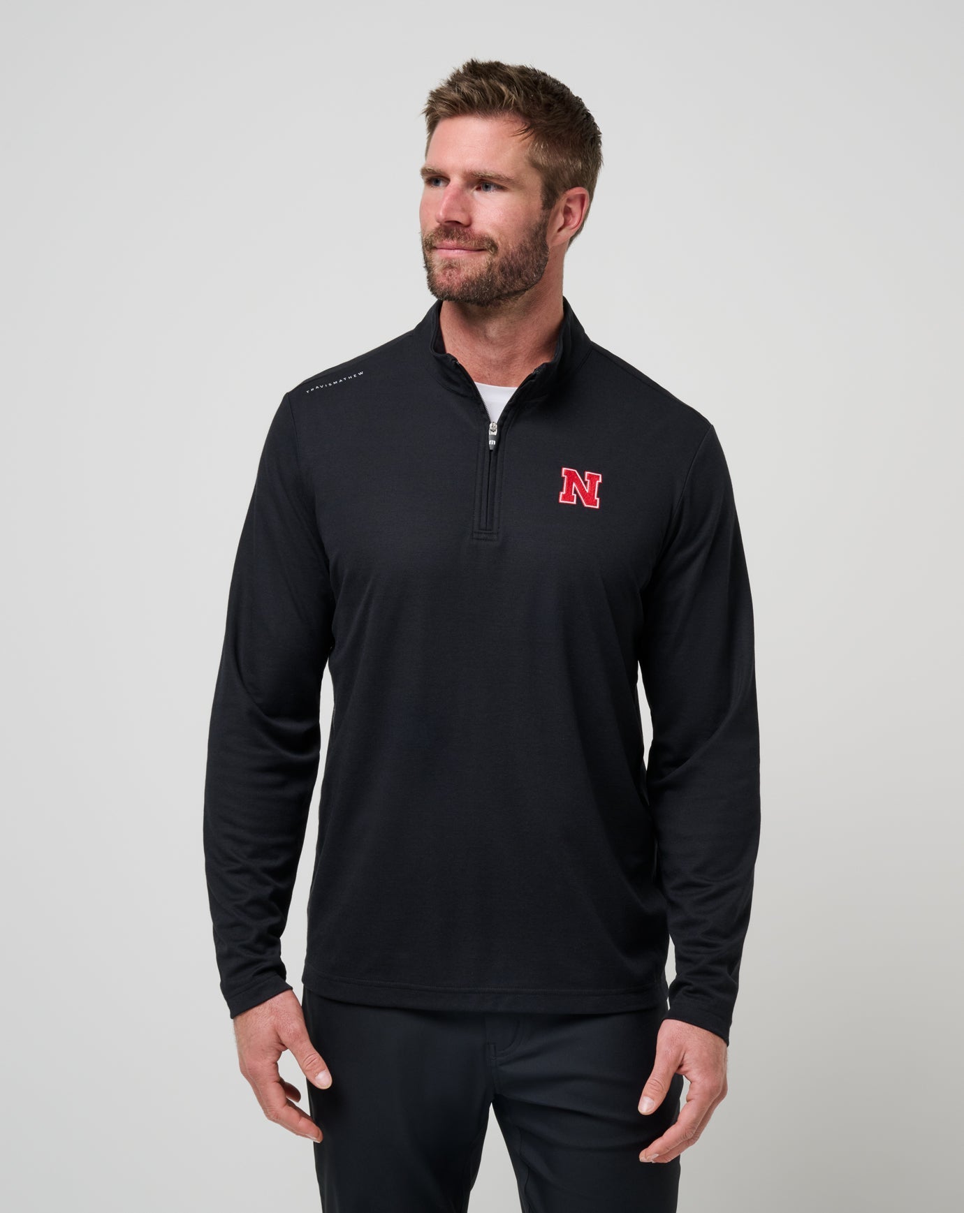 Travis Mathew Discount Nebraska Time To Tailgate Quarter Zip Game Day|New