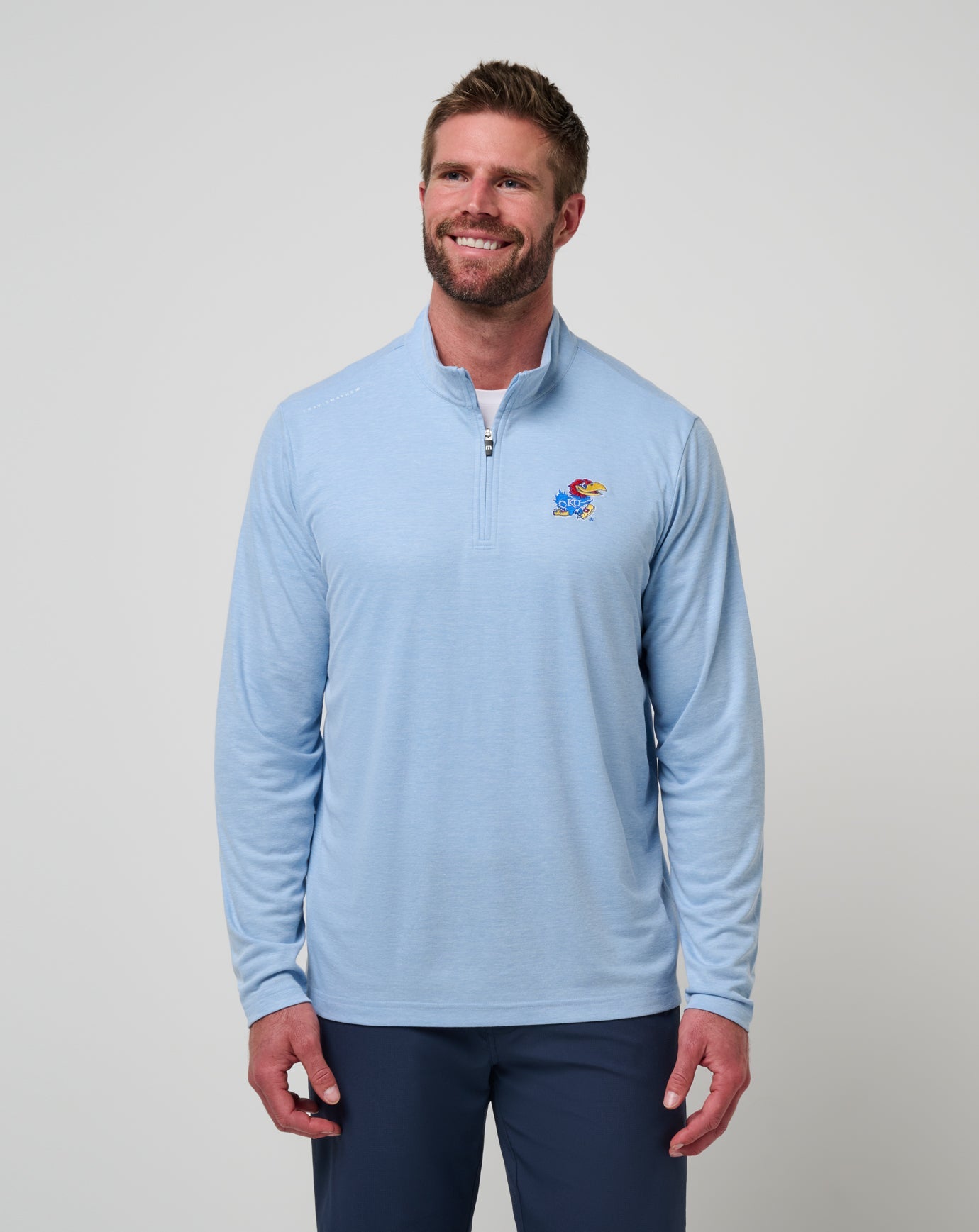 Travis Mathew Outlets Kansas Time To Tailgate Quarter Zip Game Day|New