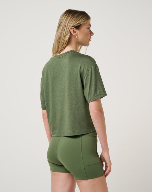 TravisMathew Always Forever Tee - Heather Bronze Green